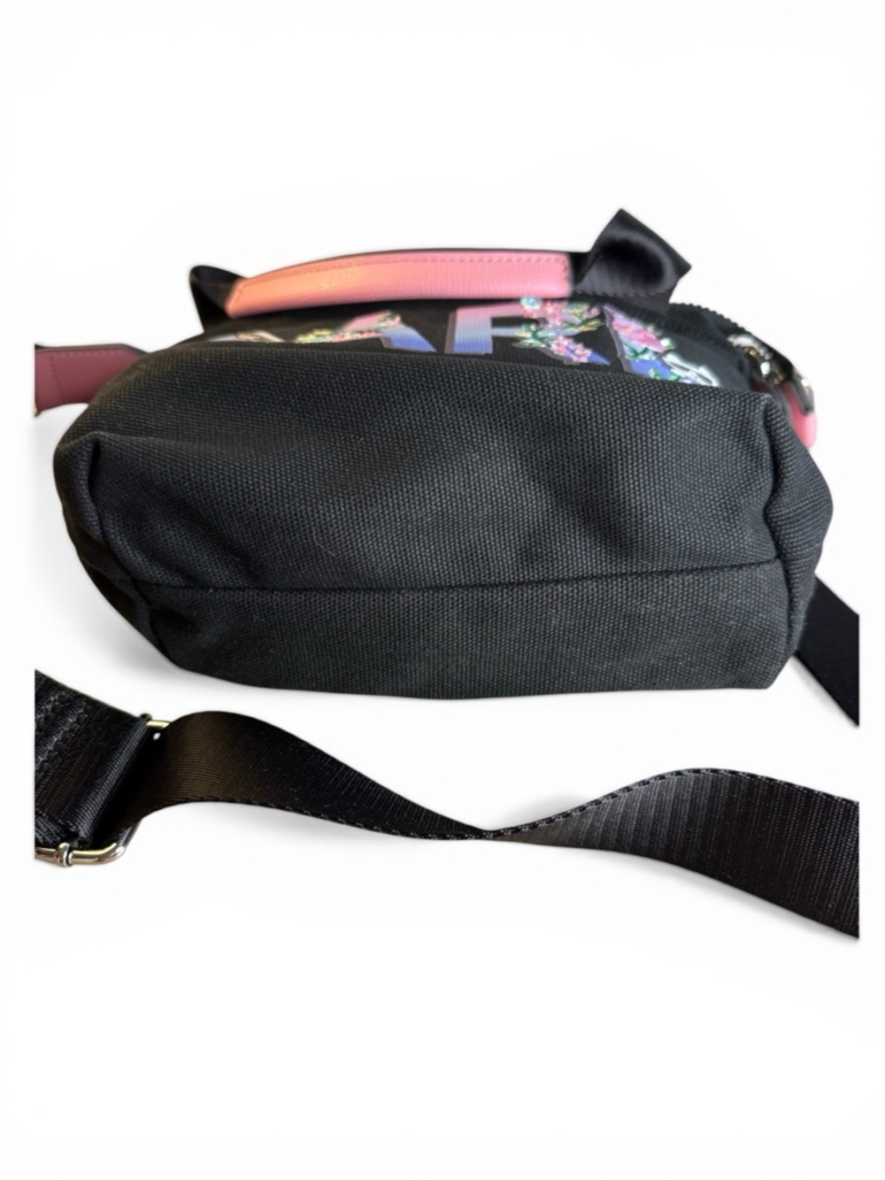 Karl Lagerfeld Black Crossbody Bag with Pink Accents - Picture 6 of 7